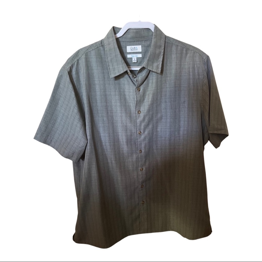 Croft and Borrow Dark Grey Mens XL Button Down Shirt